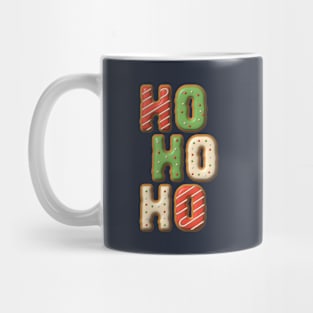 Ho Ho Ho Cookie Lettering Christmas Design Mug